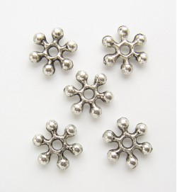 Silver Snowflake Spacers 8mm